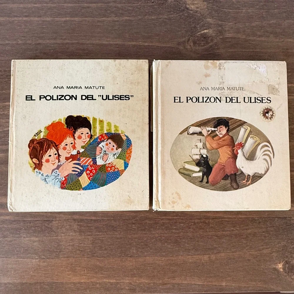 Lot of 2 Vintage El Polizon del Ulises Ana Maria Matute 1974 & 1994 Book Libro